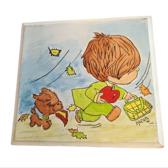 Vintage hand painted wall art‎ - Picture 1 of 8